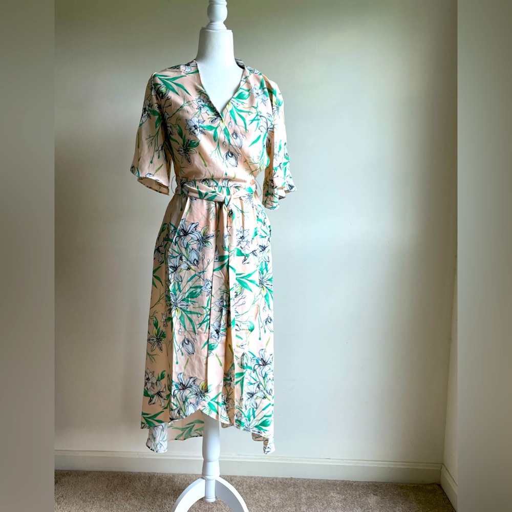 Betabrand Small Floral Wrap Dress NWOT